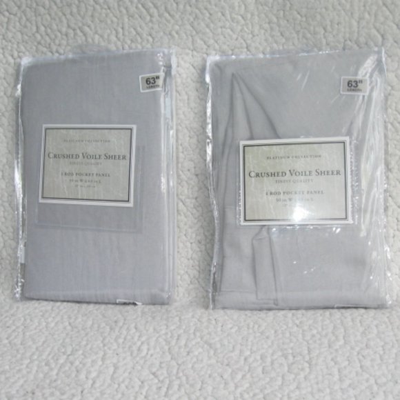 Crushed Voile Sheer Fog Rod Pocket Panels - Picture 1 of 3